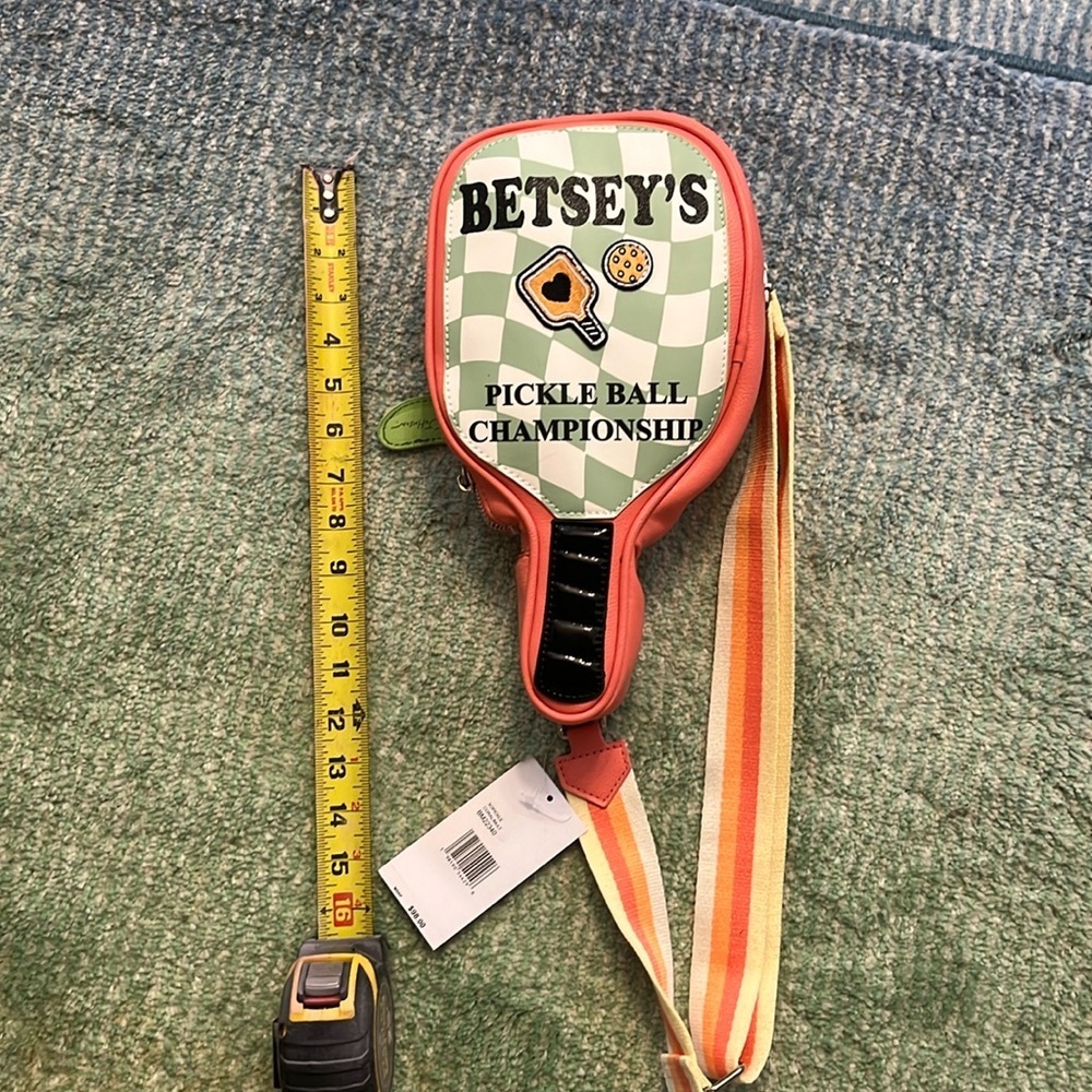 Betsey Johnson XOPickleBall Racket Crossbody Bag